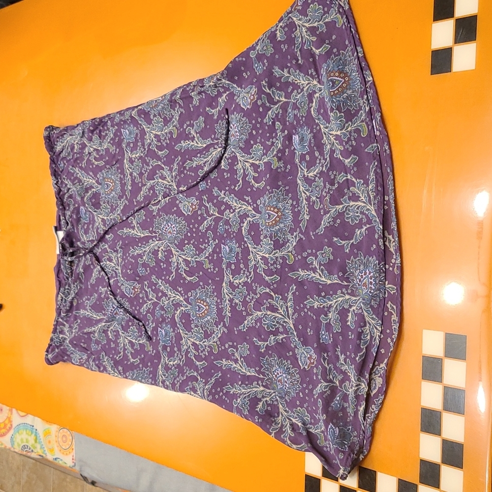 Hennes Collection skirt, size 12, tie waist, patterned